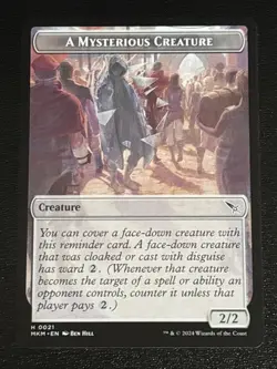 MTG Murders at Karlov Manor A Mysterious Creature Token 0021 NM - Image 1