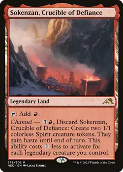NM Foil Sokenzan, Crucible of Defiance, MTG, Kamigawa Neon Dynasty, Magic, 276 - Image 1