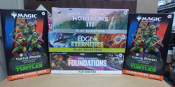 MTG FOUNDATIONS + MODERN 3 + EDGE PLAY + (2) TEENAGE TURTLES COMMANDER DECKS - Image 1