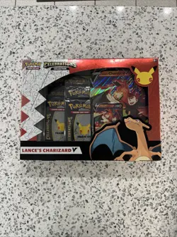 Pokemon 25 Celebrations Lance's Charizard V Collection Box Exclusive Brand New - Image 1