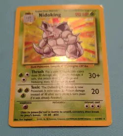 Pokemon Vintage Holo Nidoking Base Set 11/102 WotC 1999 - Image 2