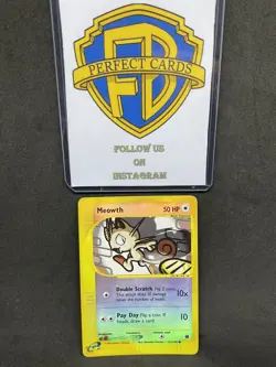 POKEMON EXPEDITION MEOWTH REVERSE 121/165 LP- ENG - Image 1