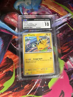 Pokemon Pikachu 2024 Black Star Promos World Championships #190 CGC 10 - Image 1
