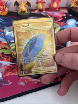 Pokemon TCG Big Parasol 199/189 Darkness Ablaze Gold Secret Rare Holo MINT/NM - Image 1