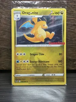 Pokemon TCG Dragonite 131/195 Holo - Silver Tempest GameStop Promo Stamp SEALED - Image 1