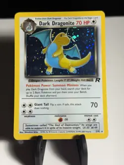 Dark Dragonite SWIRL Pokemon Team Rocket 1999-2000 5/82 LP - Image 1