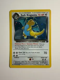 Dark Dragonite SWIRL Pokemon Team Rocket 1999-2000 5/82 LP - Image 3