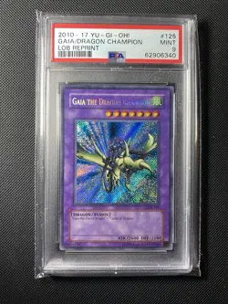 PSA 9 Gaia The Dragon Champion LOB-125 Reprint Yu-Gi-Oh Legend of Blue-eyes - Image 1