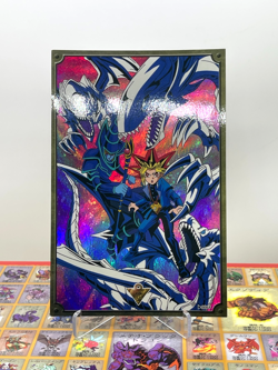Yugioh Yugi Dark Magician Blue Eyes banpresto 1998 toei postcard No.0068 Holo - Image 1