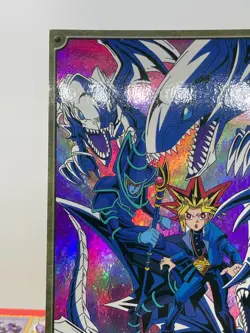 Yugioh Yugi Dark Magician Blue Eyes banpresto 1998 toei postcard No.0068 Holo - Image 3