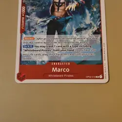 One Piece Marco (OP02-018/258) OP02 Paramount War NM Foil TCG CCG - Image 3