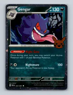 Gengar 057 2024 Pokemon Trick or Trade Paldean Fates Cosmos Holo U Card NM+ - Image 1