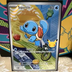 Pokemon TCG Squirtle Promo Card First Partner Pack Basic 80 HP Bubble 039 - Image 1