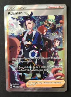 Adaman GG57/GG70 Crown Zentith Trainer FULL ART Galarian Gallery Pokemon Card NM - Image 1