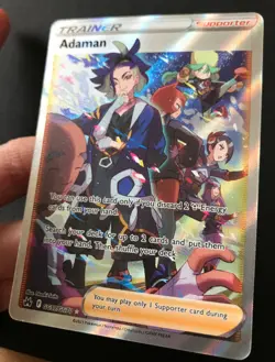 Adaman GG57/GG70 Crown Zentith Trainer FULL ART Galarian Gallery Pokemon Card NM - Image 3