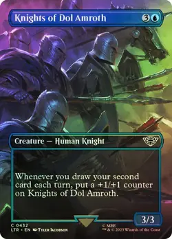 MTG - Knights of Dol Amroth - Foil - Borderless - Lord of the Rings Commander - Image 1