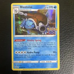 Blastoise 017/078 Pokemon GO Holo Rare NM-Mint Pokemon TCG Card - Image 1
