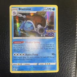 Blastoise 017/078 Pokemon GO Holo Rare NM-Mint Pokemon TCG Card - Image 2