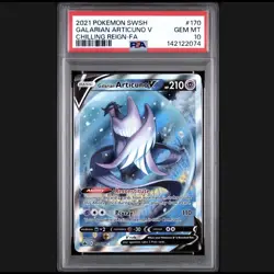 Galarian Articuno V 170/198 Alt Art Pokemon TCG Chilling Reign PSA 10 - Image 1