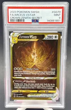 2023 Pokemon Sword And Shield Crown Zenith Arceus VSTAR Secret PSA 9 GG70/GG70 - Image 1
