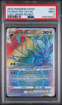 2022 POKEMON SWORD & SHIELD LOST ORIGIN SECRET FULL ART/GIRATINA VSTAR PSA 9 - Image 3