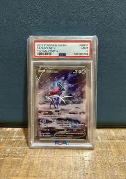 2023 Pokemon Crown Zenith Suicune V GG38 Galarian Gallery *MINT PSA 9 * - Image 1