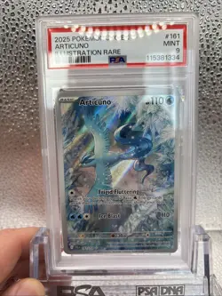 2025 POKEMON JTG EN-JOURNEY TOGETHER ILLUSTRATION RARE #161 ARTICUNO PSA 9 - Image 3