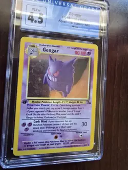 Gengar 5/62 Holo Fossil - 1st Edition Pokemon CGC 4.5 Graded Card Error Holo - Image 2