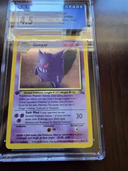 Gengar 5/62 Holo Fossil - 1st Edition Pokemon CGC 4.5 Graded Card Error Holo - Image 5