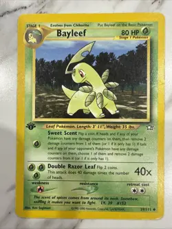 Pokemon TCG Bayleef Neo Genesis 1st Edition Uncommon Card 28/111 - Image 1