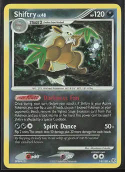 Shiftry Holo Rare Diamond and Pearl 14/130 LP Pokemon Card - Image 1