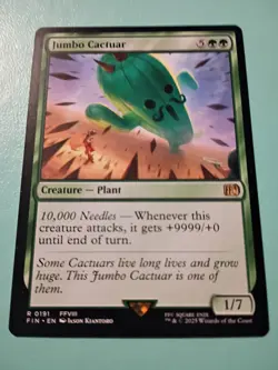 Magic: The Gathering Jumbo Cactuar, Rare, Universes Beyond: Final Fantasy, 0191 - Image 1