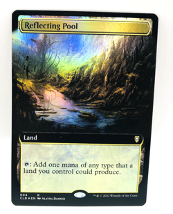 MTG Reflecting Pool 604 FOIL Extended Art NM+ Battle of Baldurs Gate CLB Rare - Image 1
