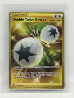 Pokemon Double Turbo Energy 216/189 Astral Radiance Sword & Shield SECRET RARE - Image 1