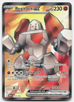 Regirock ex 214/182 Ultra Rare Destined Rivals Pokemon Near Mint - Image 1