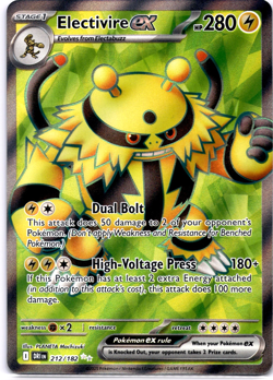Pokemon TCG Electivire ex 212/182 Destined Rivals Full Art Holo Rare Near Mint - Image 1