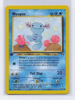 Wooper 71/75 Common Neo Discovery Pokemon 1st Edition Lightly Played - Image 1