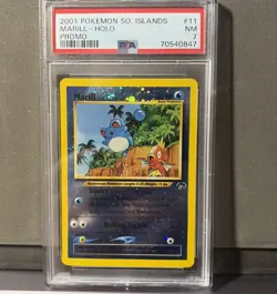 2001 POKEMON SOUTHERN ISLANDS PROMO #11 MARILL-HOLO PSA 7 - Image 1