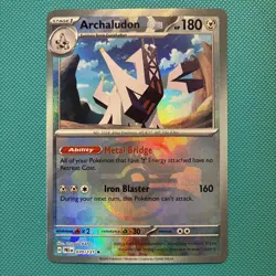Archaludon Pokemon Prismatic Evolutions 070/131 Master Ball Pattern Holo NM - Image 1