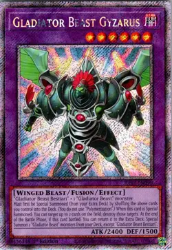 Yugioh: Gladiator Beast Gyzarus - RA03-EN198 - Platinum Secret Rare - 1st Ed NM - Image 1