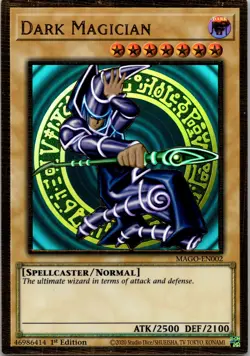 Yugioh Dark Magician MAGO-EN002 1st Edition Premium Gold Rare NM - Image 1