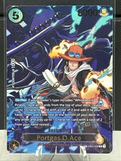 One Piece Portgas.D.Ace (EB02-028) (SP) Carrying On His Will OP13 Foil Texture - Image 4