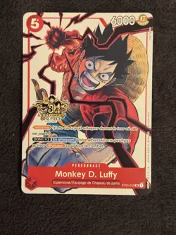 ONE PIECE French CARD 3RD ANNIVERSARY GAME CARTE Monkey.D. Luffy ST01-012 FR M - Image 1