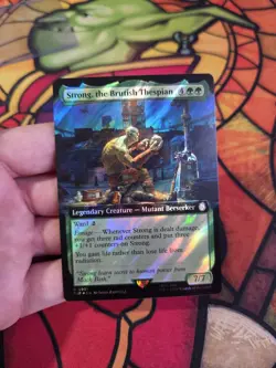 Strong, the Brutish Thespian (Extended Art) (Surge Foil) Fallout MTG NM - Image 1