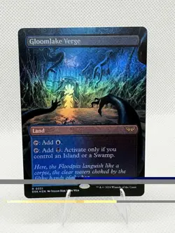 Magic: The Gathering Gloomlake Verge Duskmourn Rare Land Blue Black #331 foil - Image 1