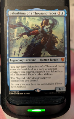 MTG Sakashima of a Thousand Faces, NM-Mint, English Commander Legends - Image 1