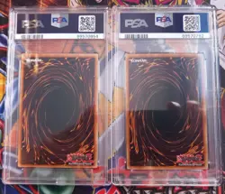 PSA 9 SET Dark Magician YGLD-ENB02 + ENC09 Battle City Ultra Rare YuGiOh - Image 2