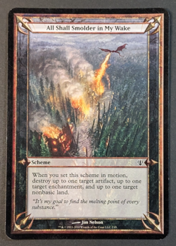 MTG - 1x All Shall Smolder in My Wake - Oversize Card - LP - Magic the Gathering - Image 1