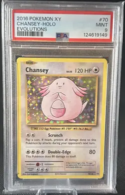Pokemon Chansey Holo Rare TCG Card XY Evolutions 70/108 Psa9 - Image 1