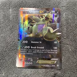 Pokemon TCG Tyranitar EX Holo Ultra Rare Card 42/98 MP - Image 3